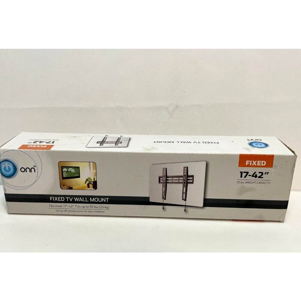 ONN Fixed Wall Mount TV Bracket for most 17 to 42 Inch new